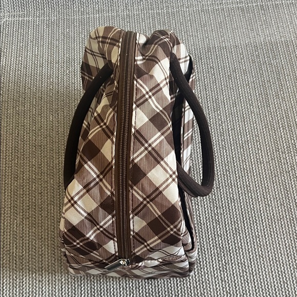 Like 🆕 Brown Plaid LUNCH Bag 9x10 inches - Picture 4 of 6